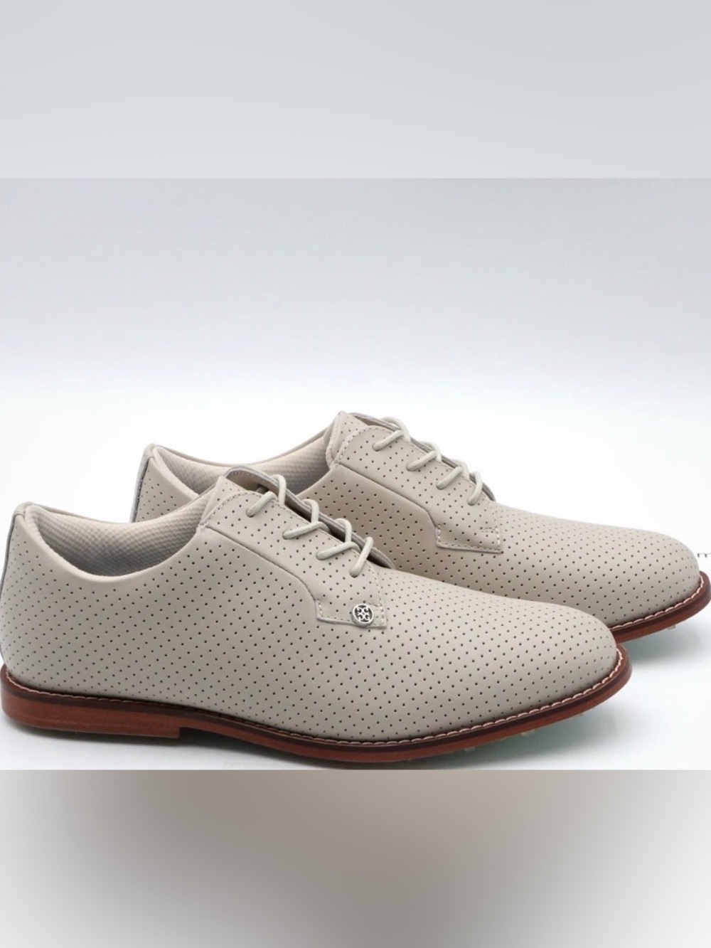 Size 10 Women's G/FORE Perforated Gallivanter Leather Golf Shoes G4LA23EF12-STN